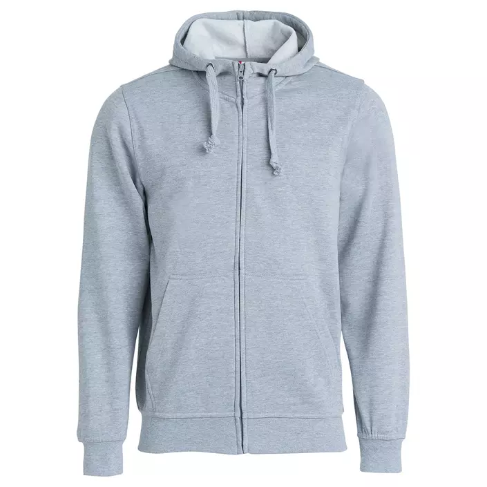 Clique Basic Hoody hoodie with full zipper, Grey Melange, large image number 0