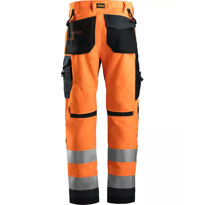 Snickers AllroundWork work trousers 6331, Hi-vis orange/Grey, large image number 1