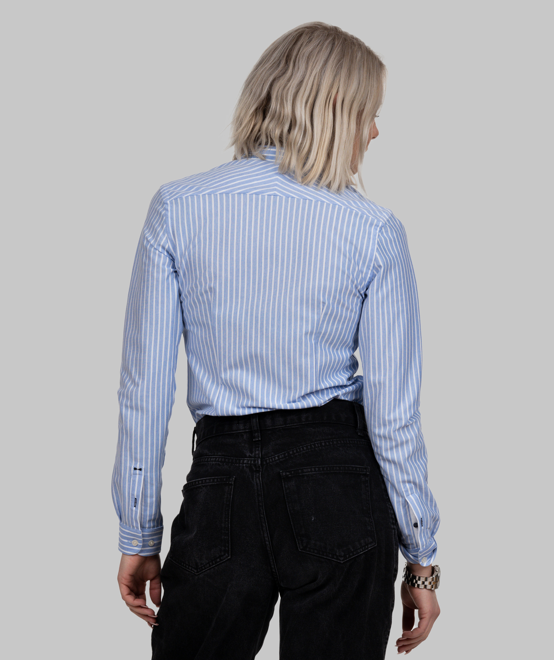 J. Harvest & Frost Indigo Bow 34 lady fit shirt, Blue, large image number 3