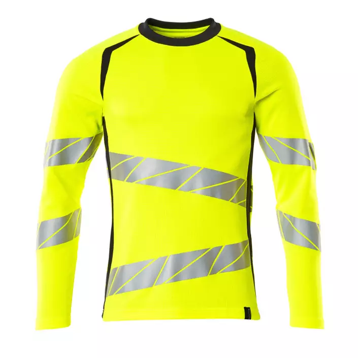 Mascot Accelerate Safe long-sleeved T-shirt, Hi-Vis Yellow/Dark Marine, large image number 0