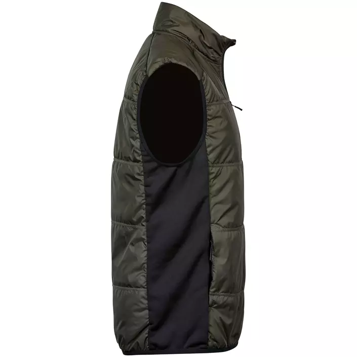 Tee Jays hybrid stretch quilted vest, Deep Green/Black, large image number 3