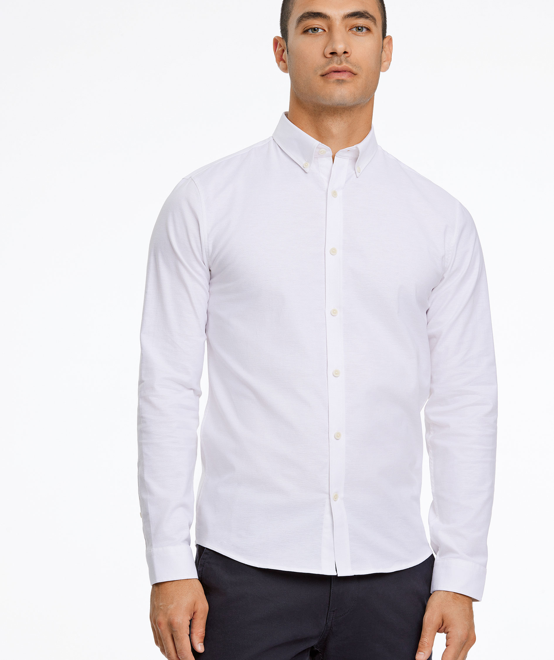 Lindbergh Oxford superflex shirt, White, large image number 7