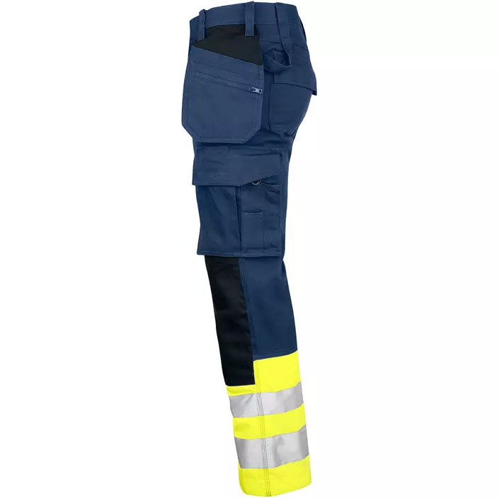 ProJob craftsman trousers 6530, Marine/Hi-Vis yellow, large image number 2