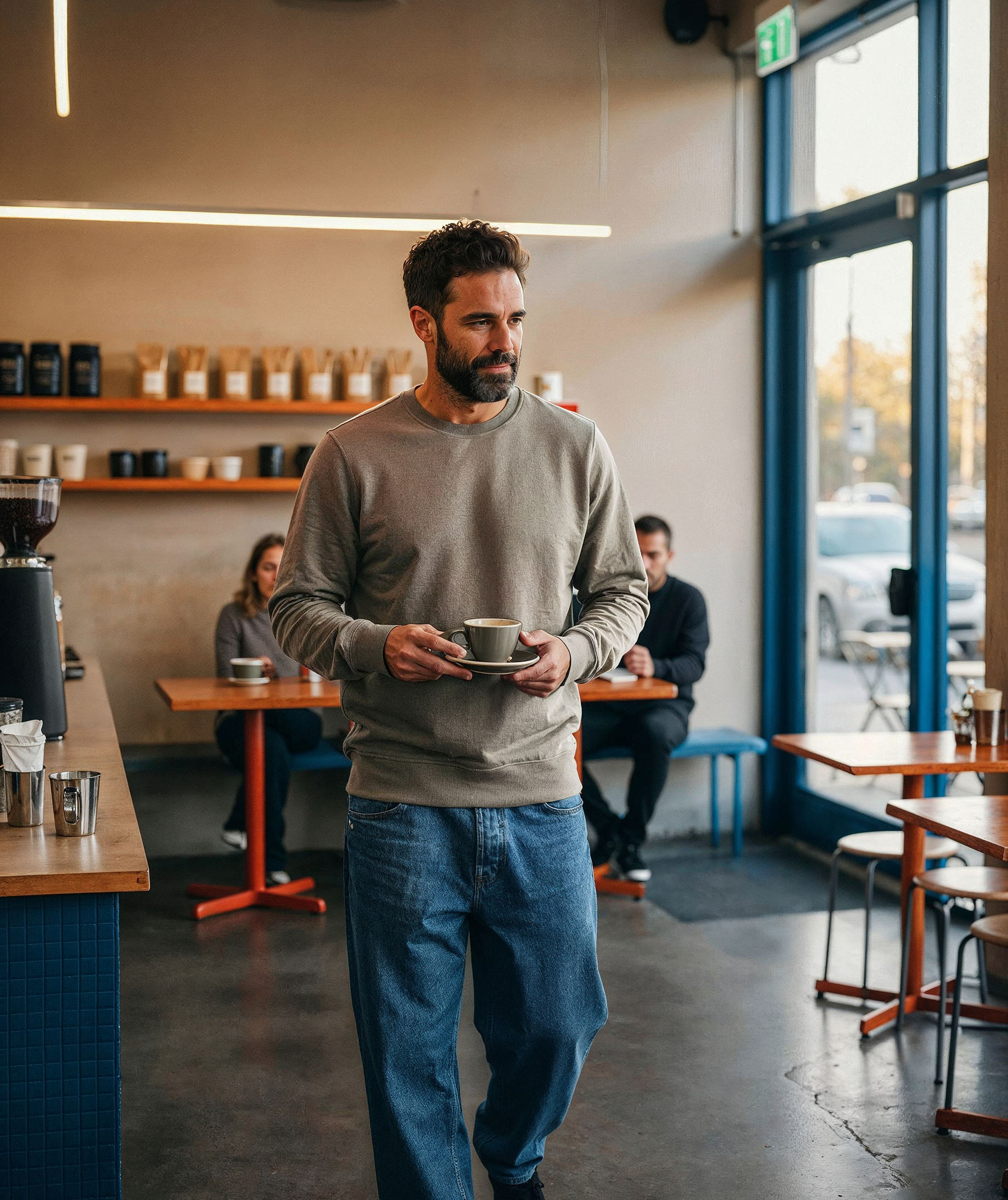 UM Regular fit sweatshirt, Sage