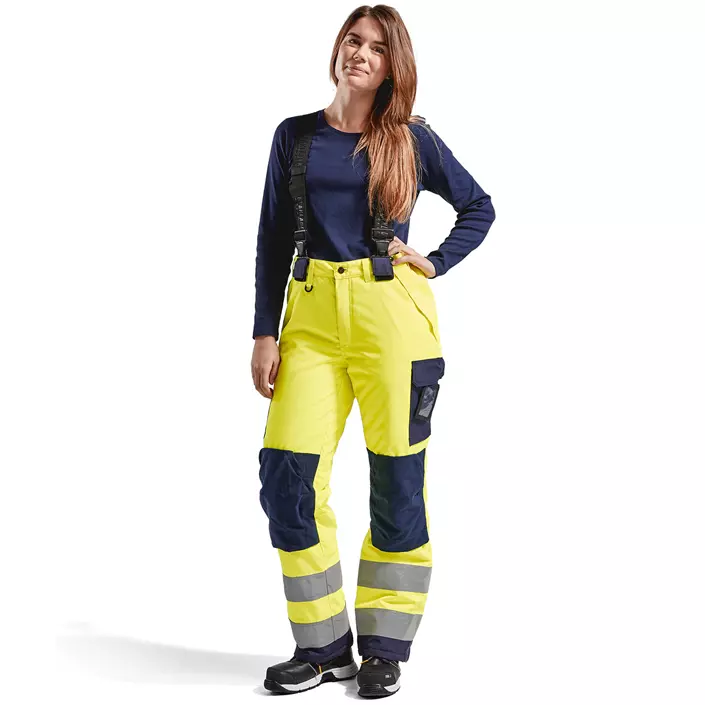 Blåkläder women's winter trousers, Hi-vis Yellow/Marine, large image number 1
