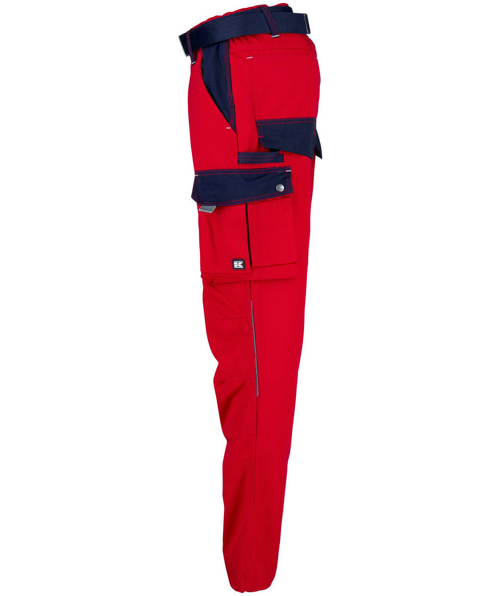 Kramp Original work trousers with belt, Red/Marine Blue, large image number 3