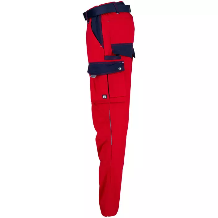 Kramp Original work trousers with belt, Red/Marine Blue, large image number 3
