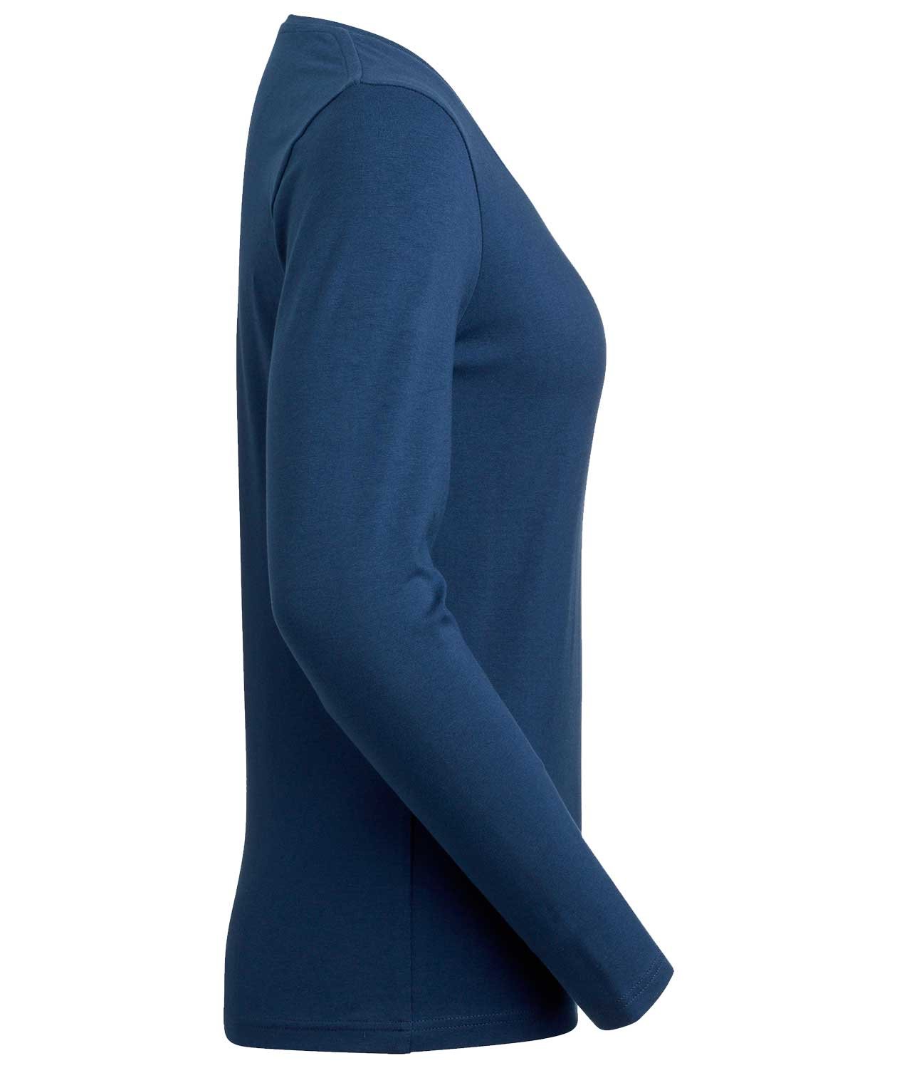 South West Lily organic long-sleeved women's T-shirt, Indigo Blue