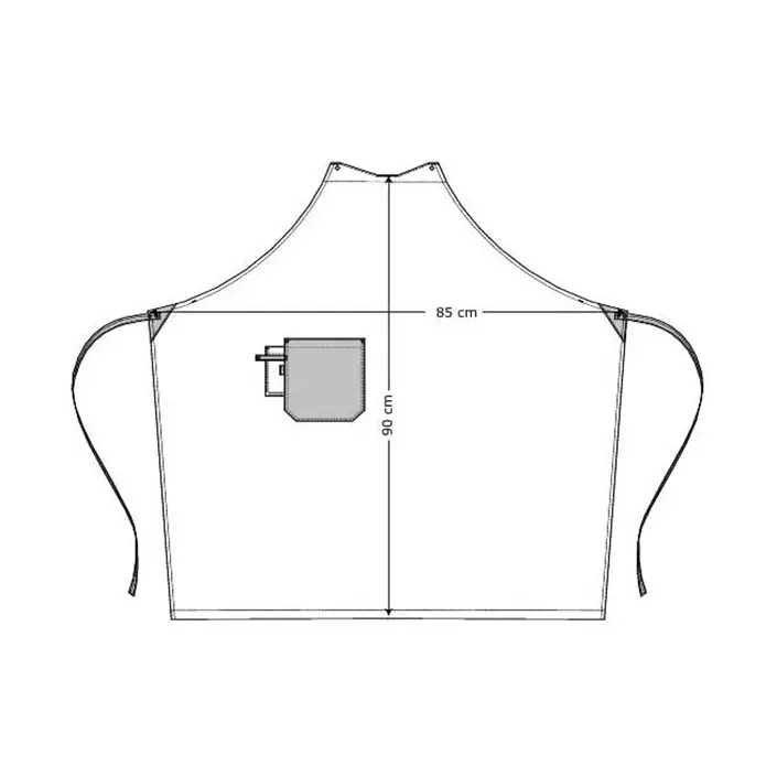 Kentaur Raw snap-on bib apron with pockets, Khaki, Khaki, large image number 2