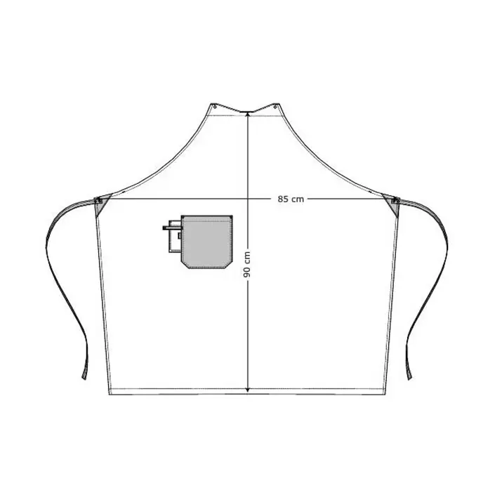 Kentaur Raw snap-on bröstlappsförkläde med fickor, Khaki, Khaki, large image number 2