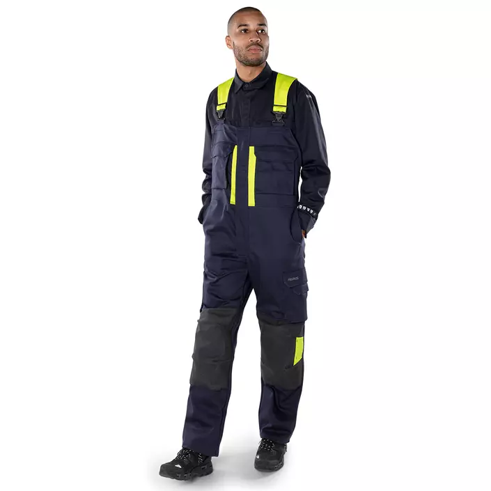 Fristads Flame Overall 1029 WEL, Marine/Hi-Vis gelb, large image number 1