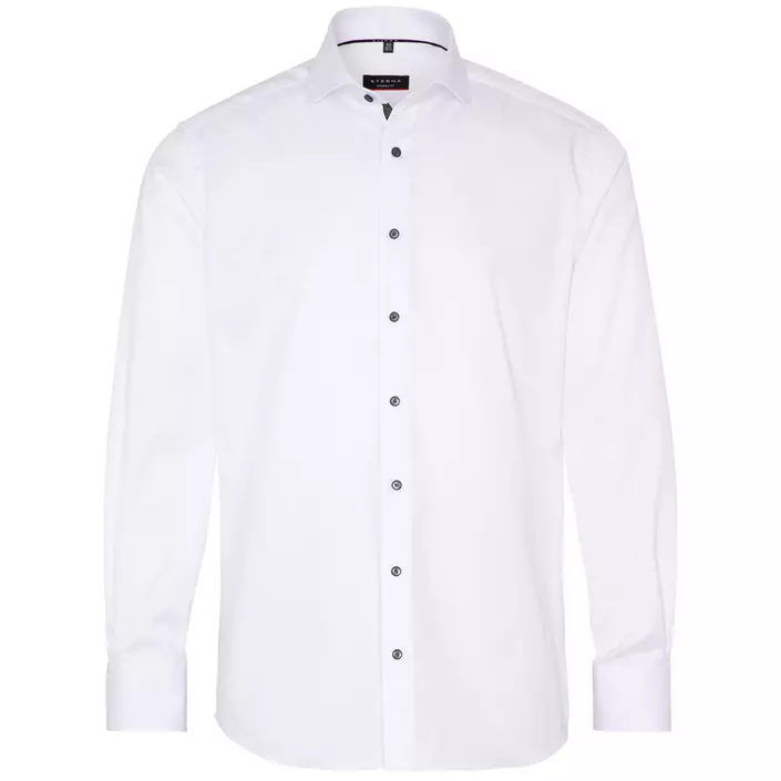 Eterna Cover Modern fit shirt with contrast, White, large image number 0