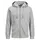 Jack & Jones JJEBASIC hoodie with full zipper, Light Grey, Light Grey, swatch