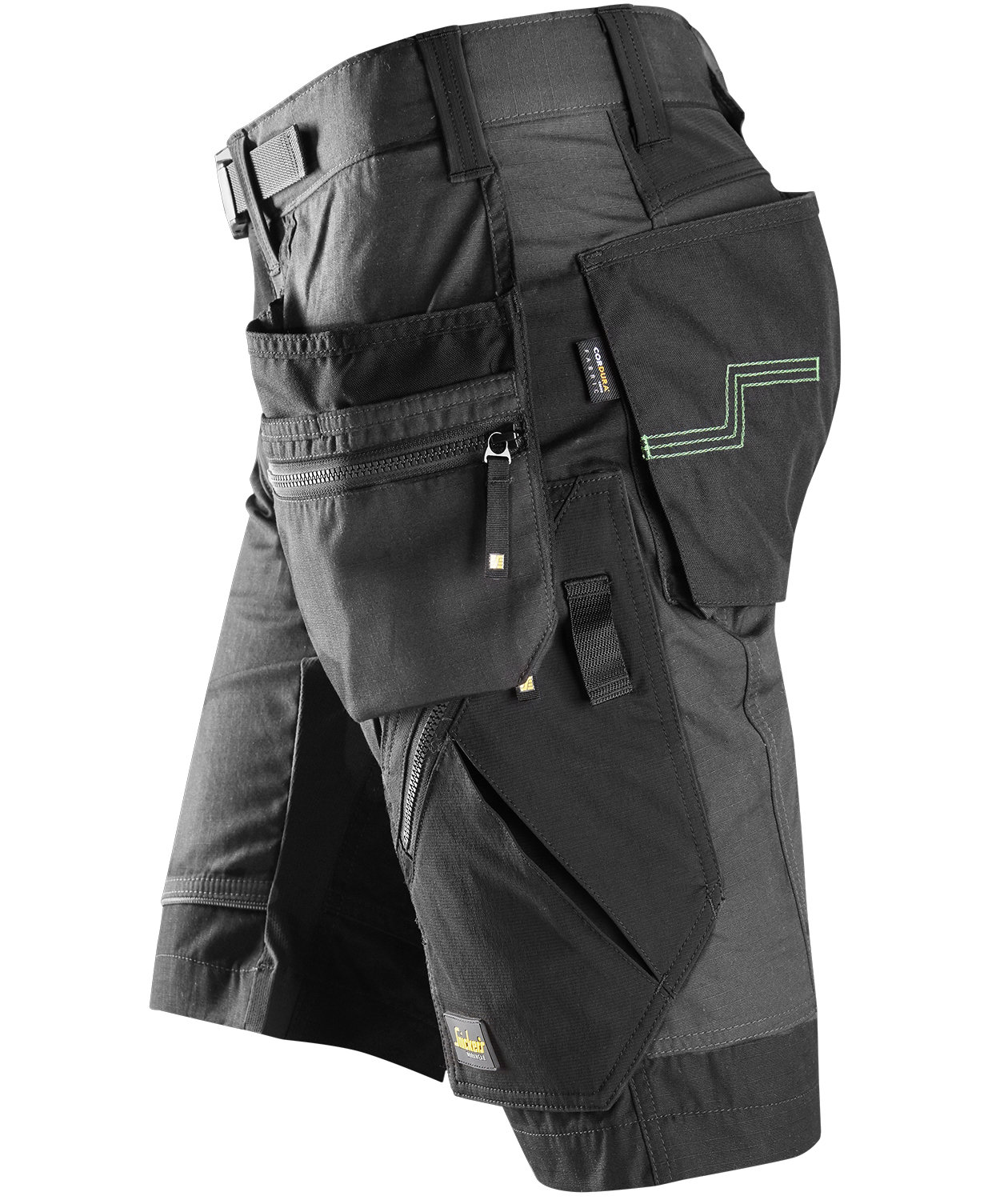 Snickers FlexiWork h&aring;ndv&aelig;rkershorts 6904, St&aring;lgr&aring;/Sort, large image number 2