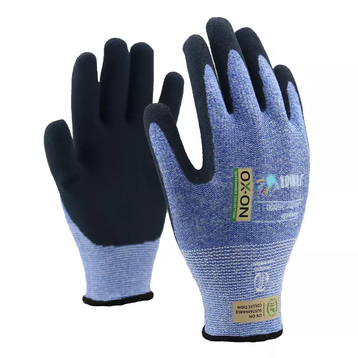 OX-ON Recycle Junior 16000 work gloves, Blue/Black, large image number 0