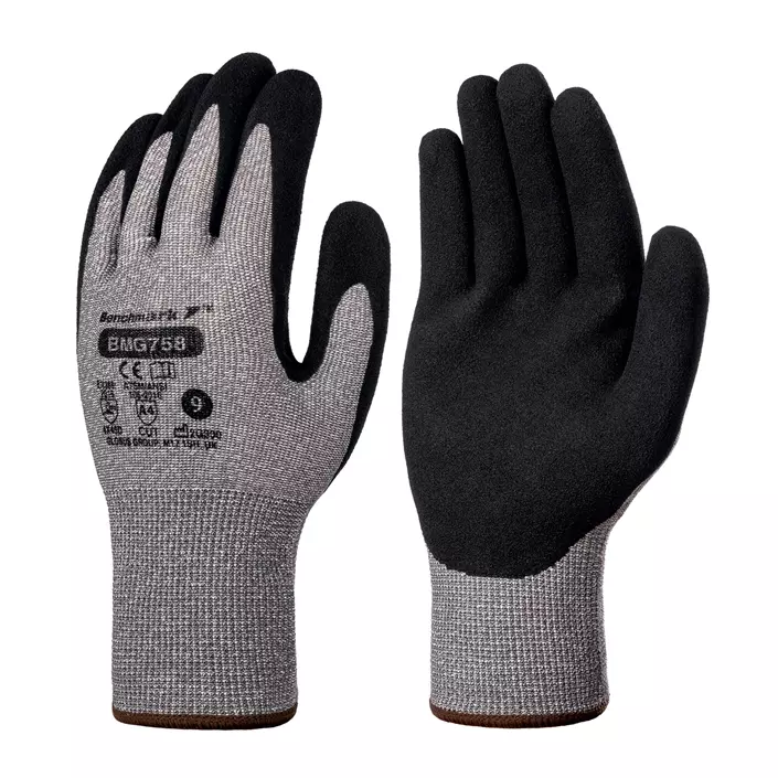 Benchmark BMG758 cut protection gloves Cut D, Grey/Black, large image number 0