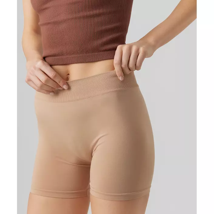 Vero Moda VMJACKIE korta seamless innershorts dam, Tan, large image number 3