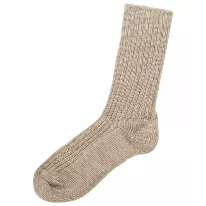 Joha Wolle Socken, Beige Melange, large image number 0