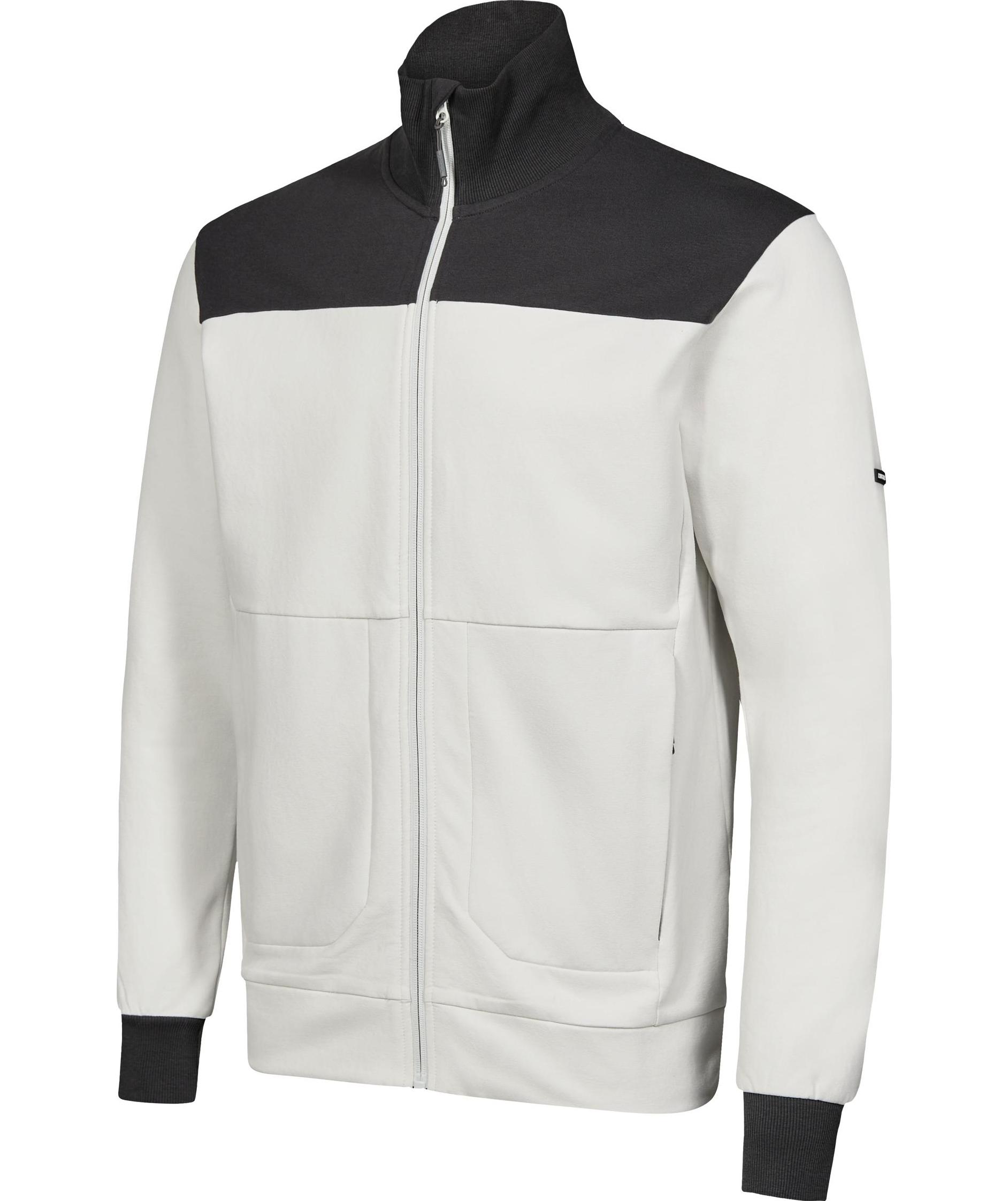 Engel Entire sweat cardigan, Bone White/Anthracite Grey, large image number 3