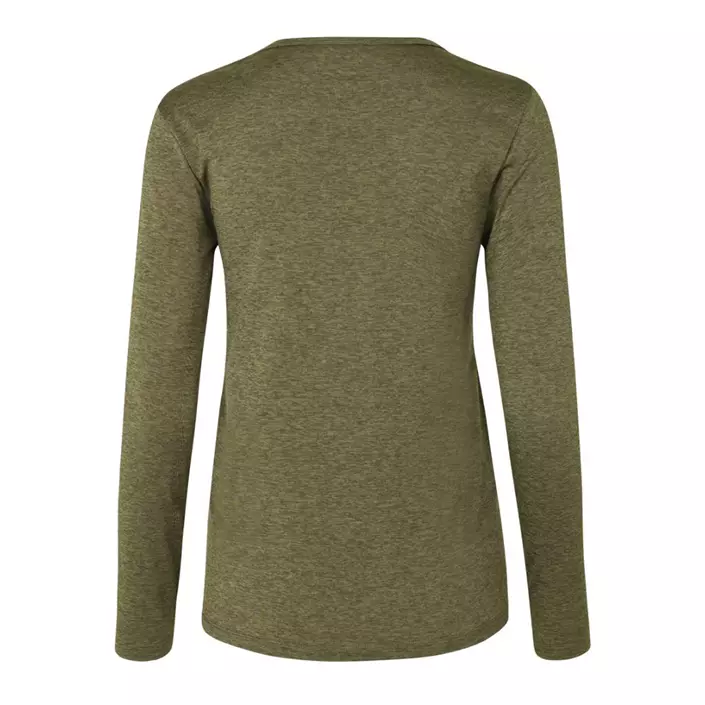 GEYSER seamless long-sleeved women's T-shirt, Olive melane, large image number 2