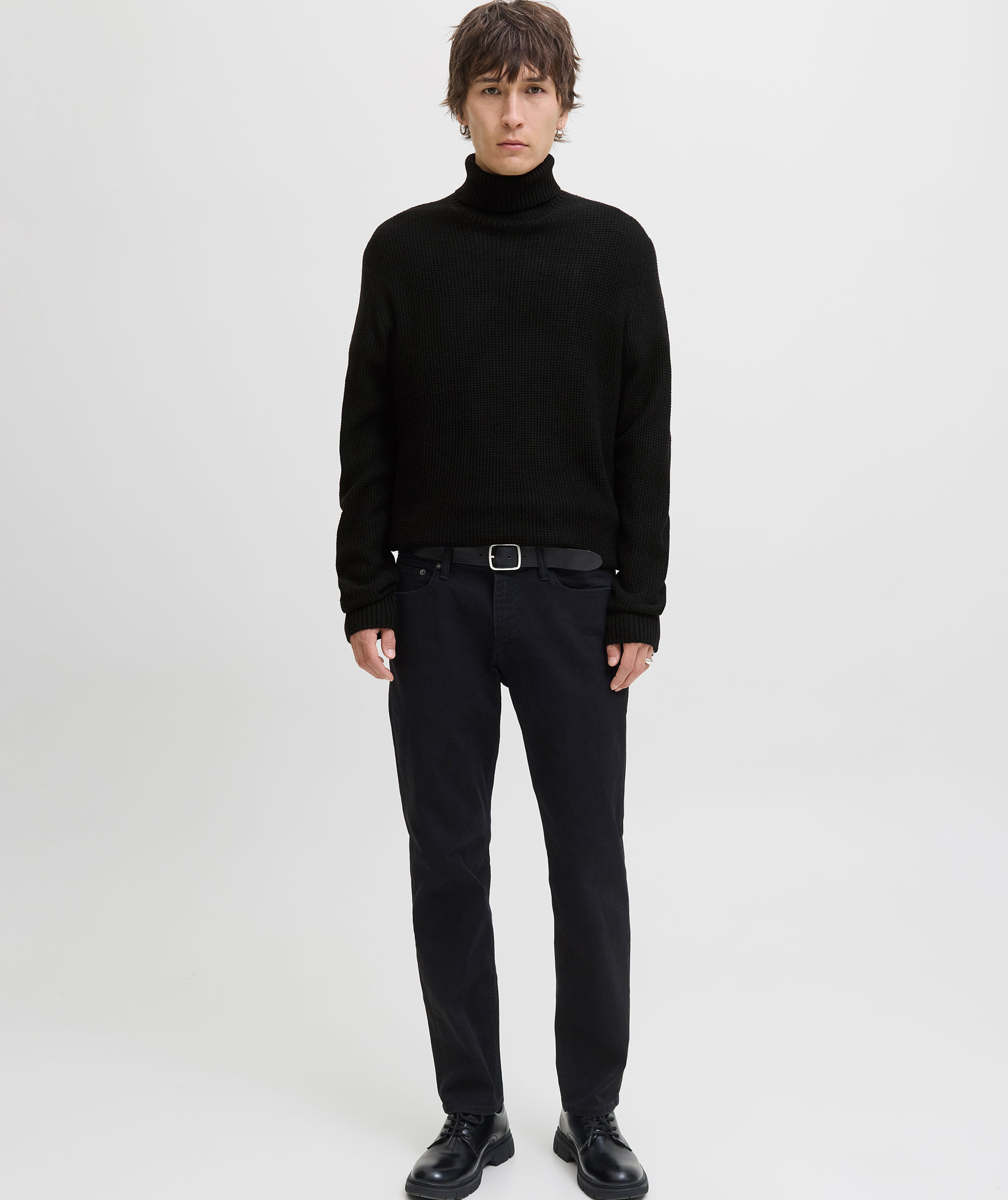 Jack & Jones JJROY stickad polotr&ouml;ja, Black