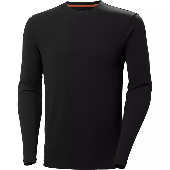 Helly Hansen Tech langermet T-skjorte, Black, large image number 0