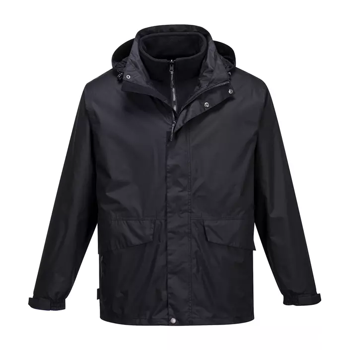 Portwest Argo 3-in-1 rain jacket, Black, large image number 0