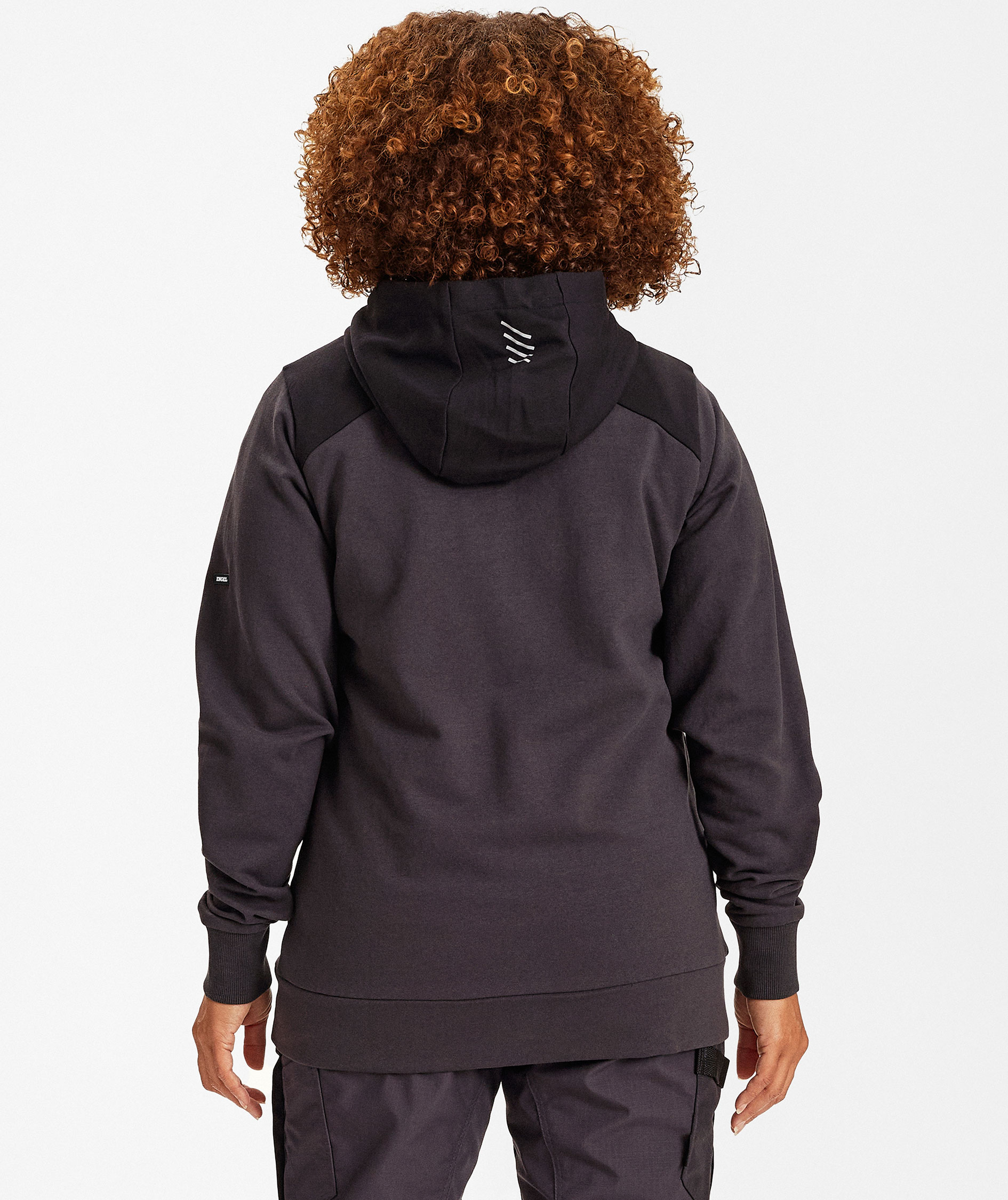 Engel Entire women's hoodie with zipper, Anthracite Grey/Black, large image number 4