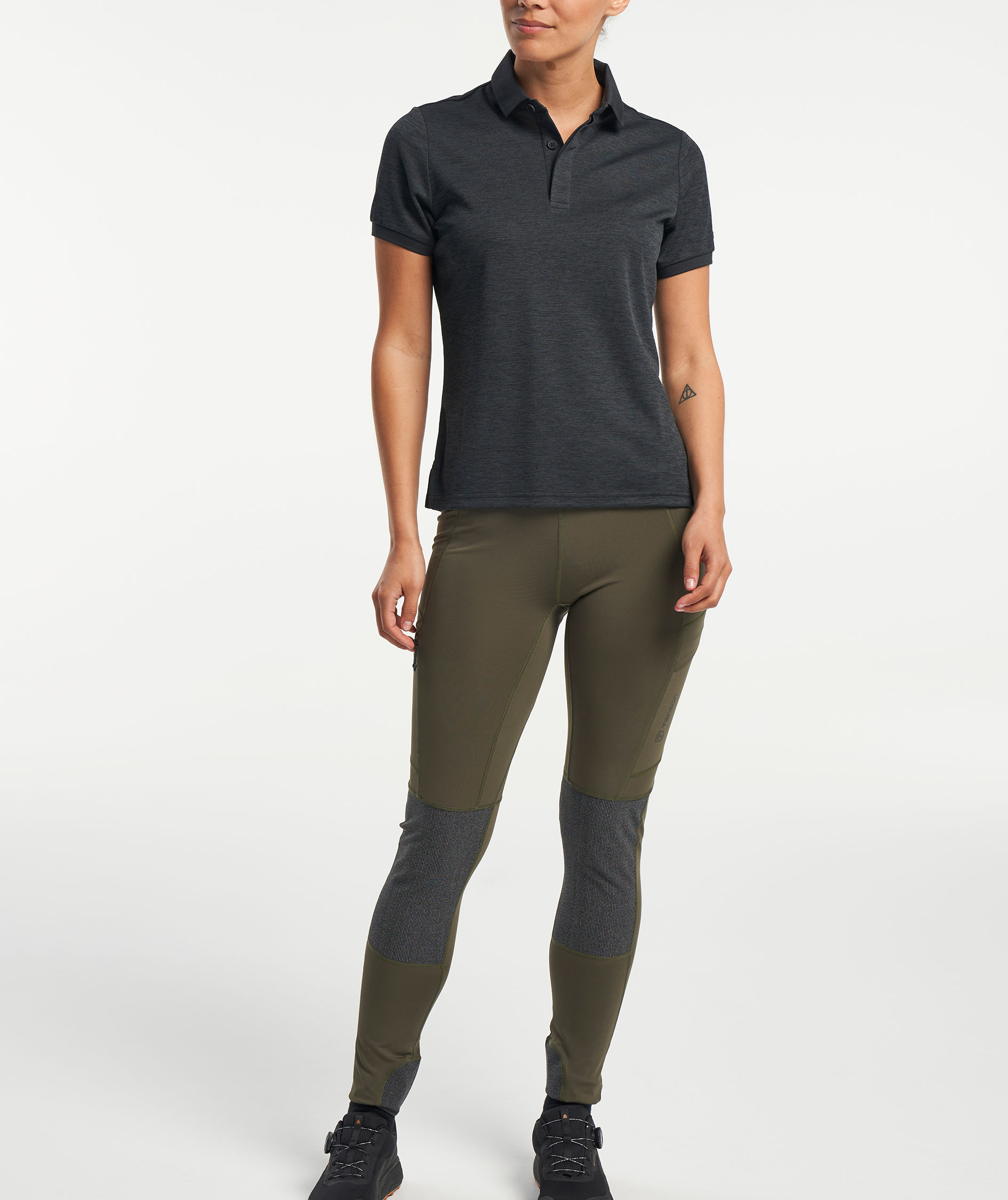 Tenson TXlite Melange womens polo shirt, Black