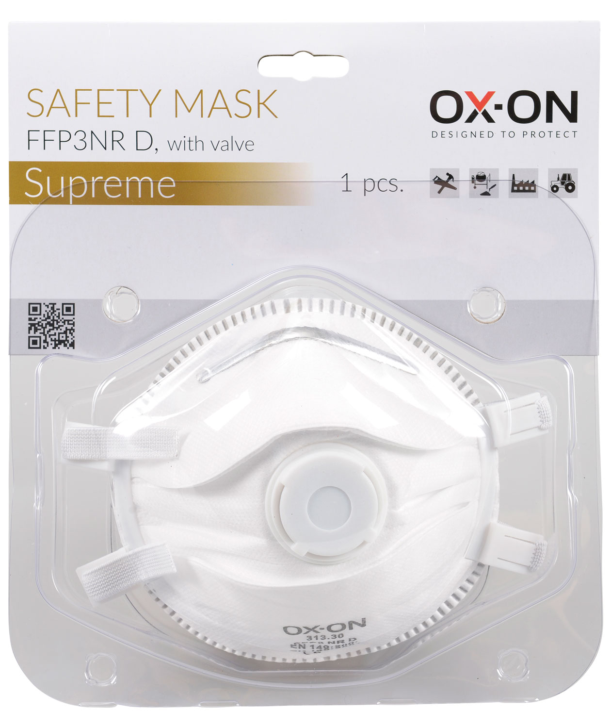 OX-ON Supreme dust mask FFP3 NR D with valve