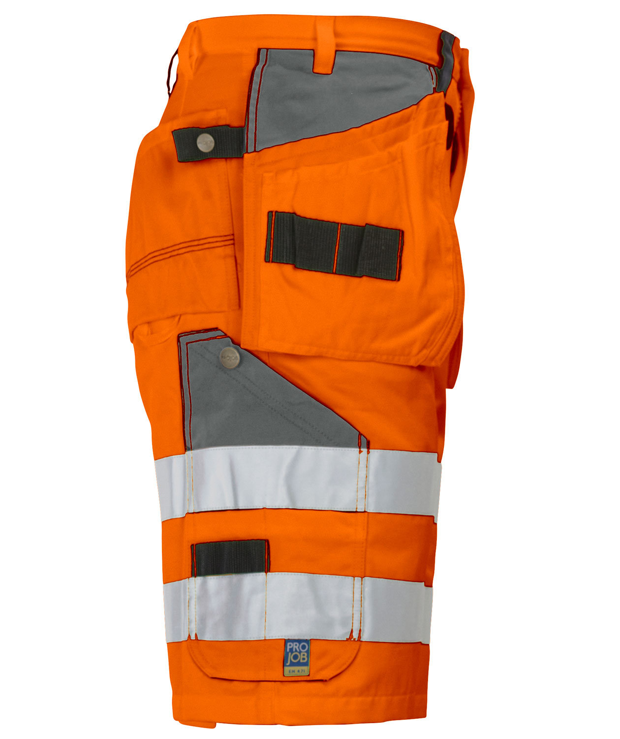 ProJob craftsman shorts 6503, Orange/Grey, large image number 3