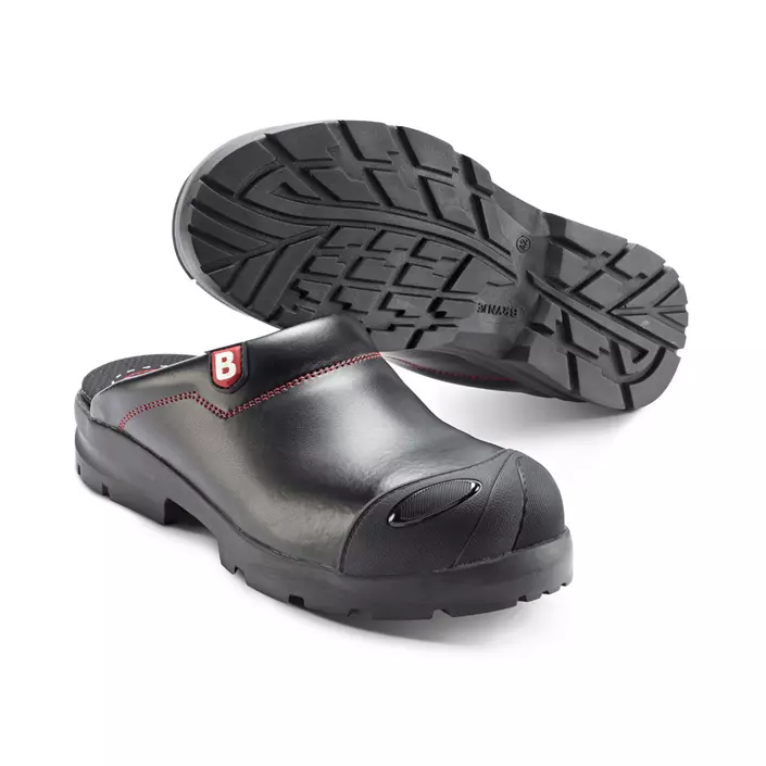Brynje Flex Fit safety clogs without heel cover SB, Black, large image number 0