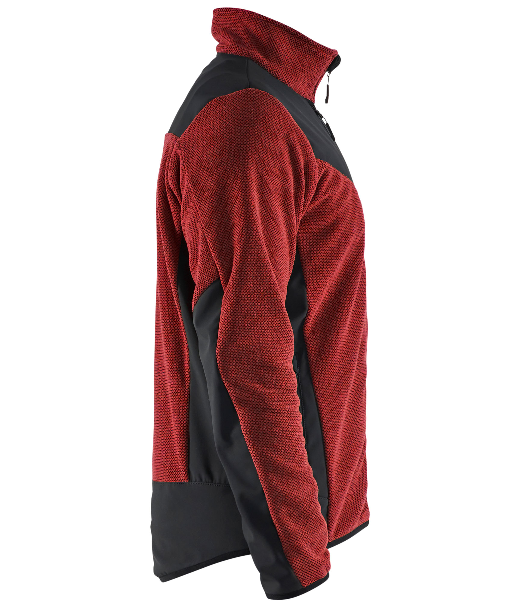 Bl&aring;kl&auml;der knitted jacket with softshell, Burnt Red/Black, large image number 2