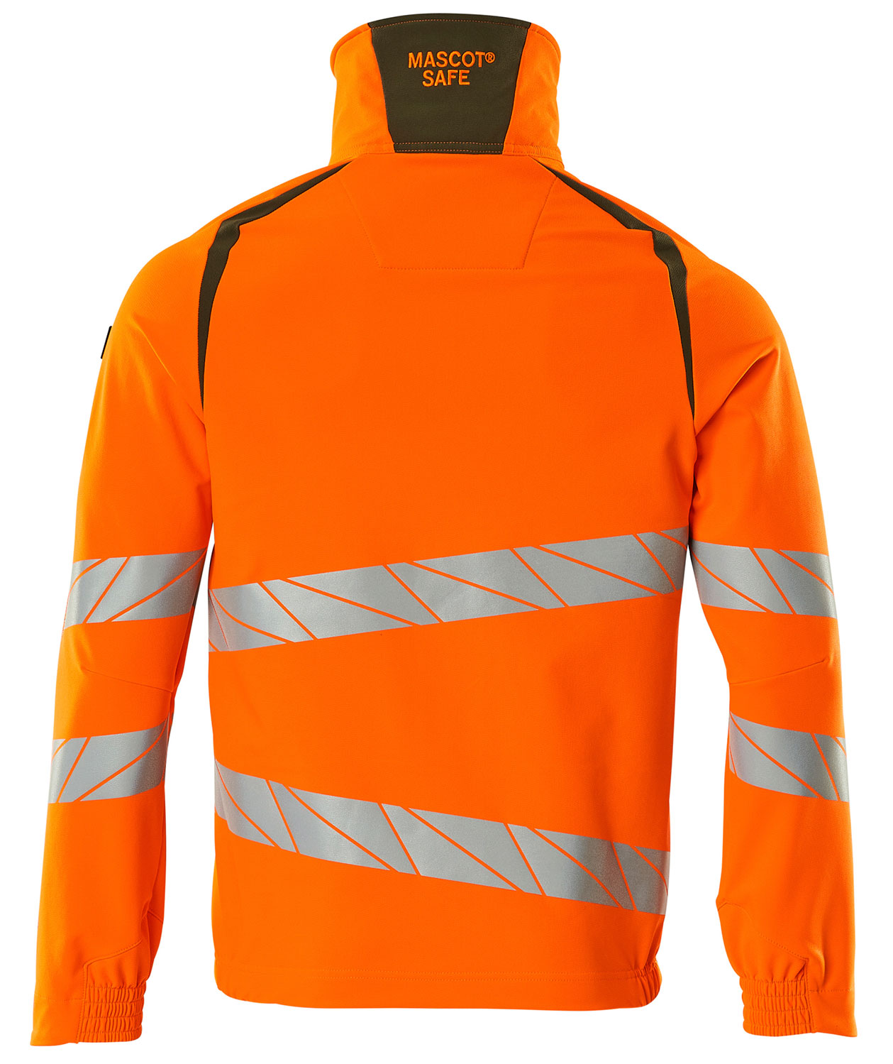 Mascot Accelerate Safe jakke full stretch, Hi-vis Oransje/Mosgr&oslash;nn, large image number 1