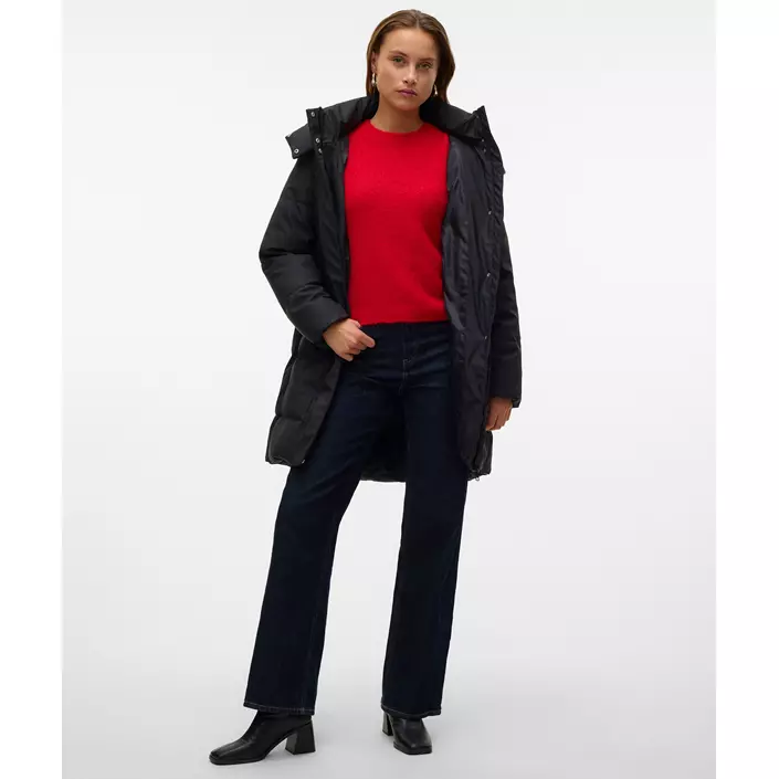 Vero Moda VMGRETAKYLIE coated vadderad jacka, Black, large image number 5
