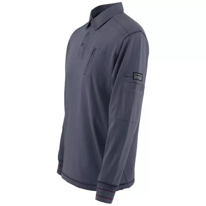 Mascot Frontline Ios long-sleeved polo shirt, Blue Grey, large image number 1