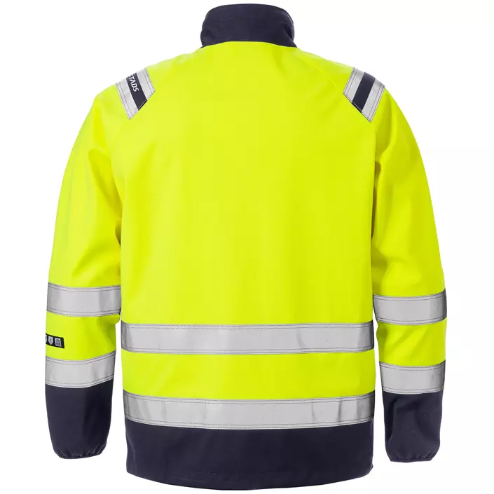 Fristads Flamestat softshell jacket 4016, Hi-Vis yellow/marine, large image number 1