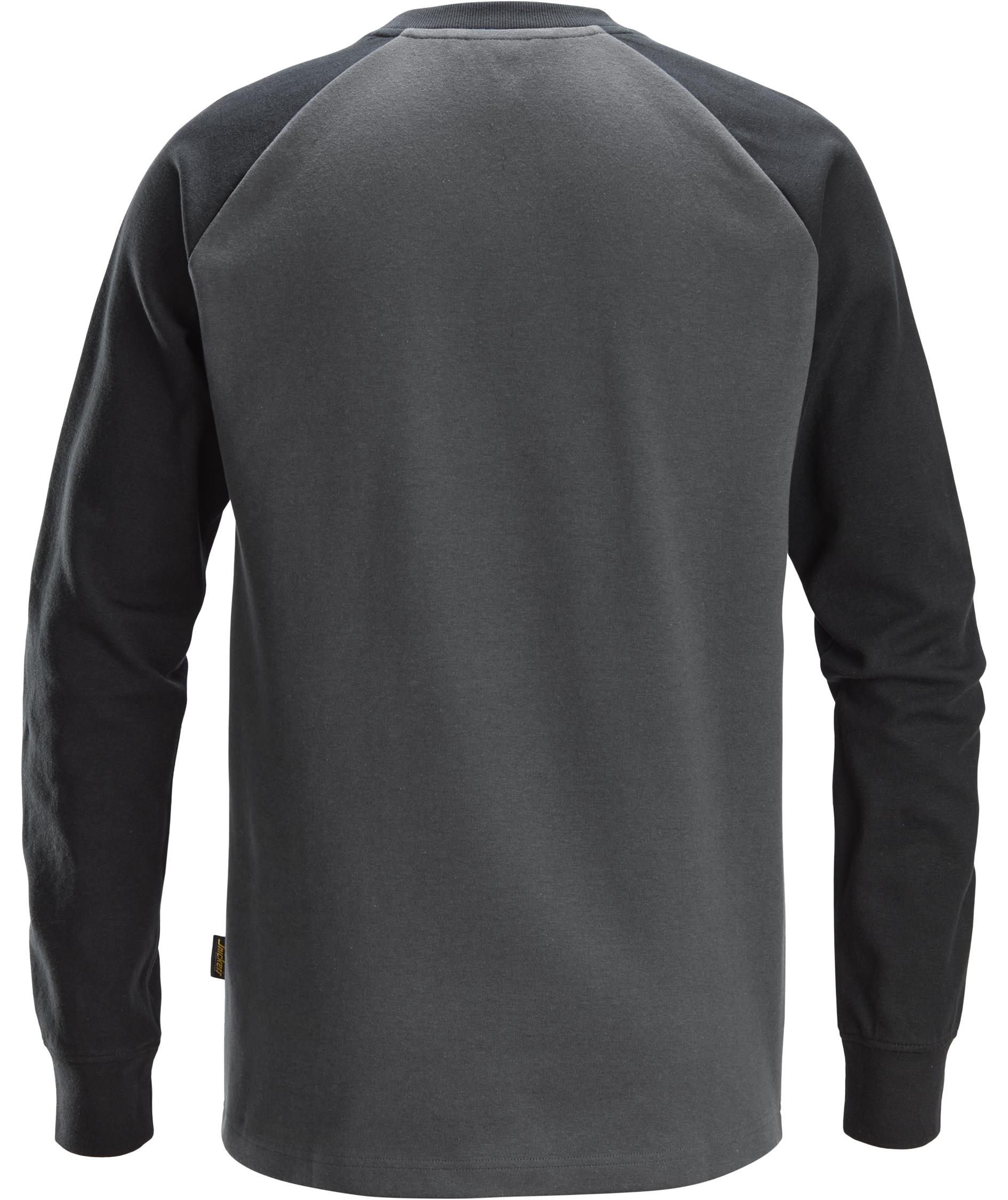Snickers lang&aelig;rmet T-shirt 2840, Steel Grey/Black, large image number 1
