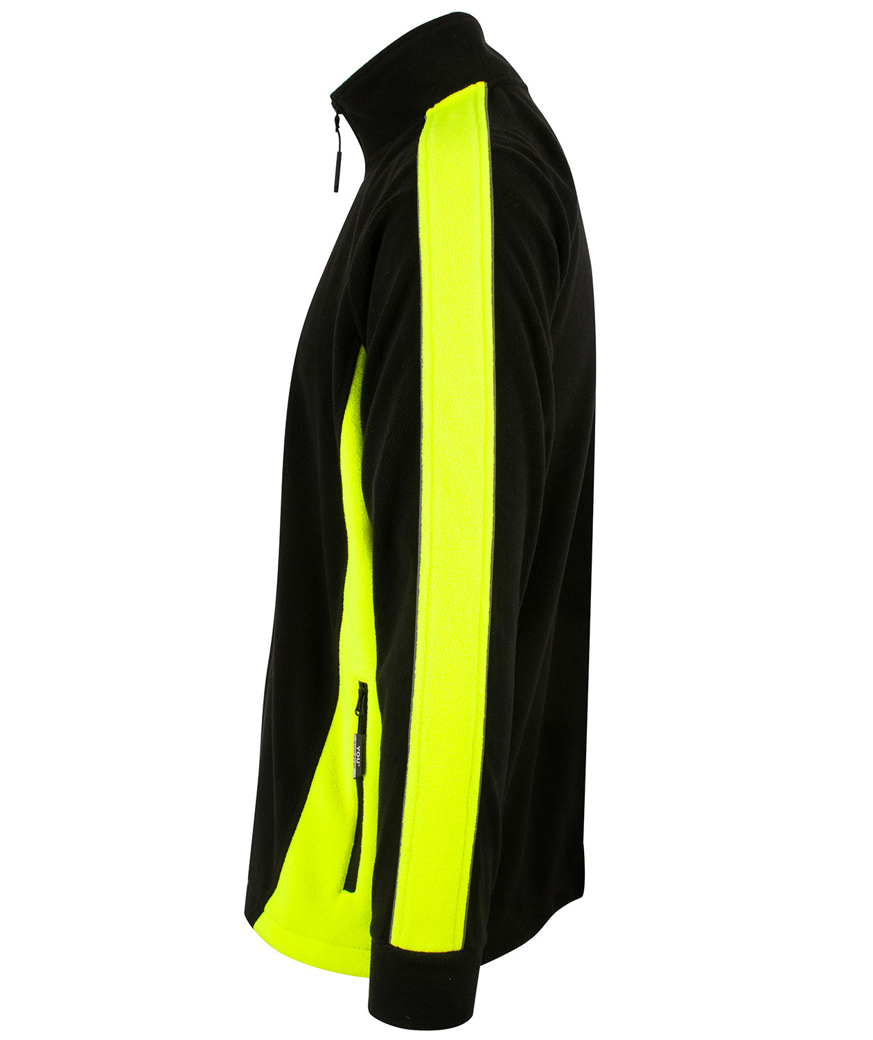 YOU Darlington Pro fleecejakke, Sort/Hi-Vis Gul, large image number 4