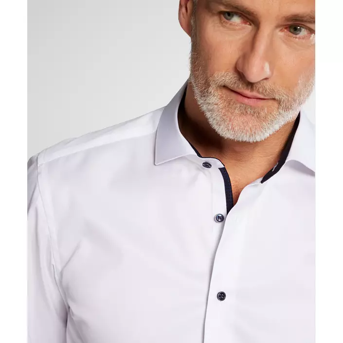 Eterna Cover Slim fit Hemd mit Kontrastfarben, White, large image number 4