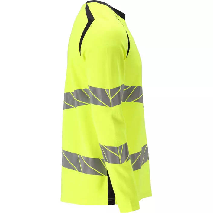 Mascot Accelerate Multisafe langærmet T-shirt, Hi-Vis Gul/Mørk Marine, large image number 2