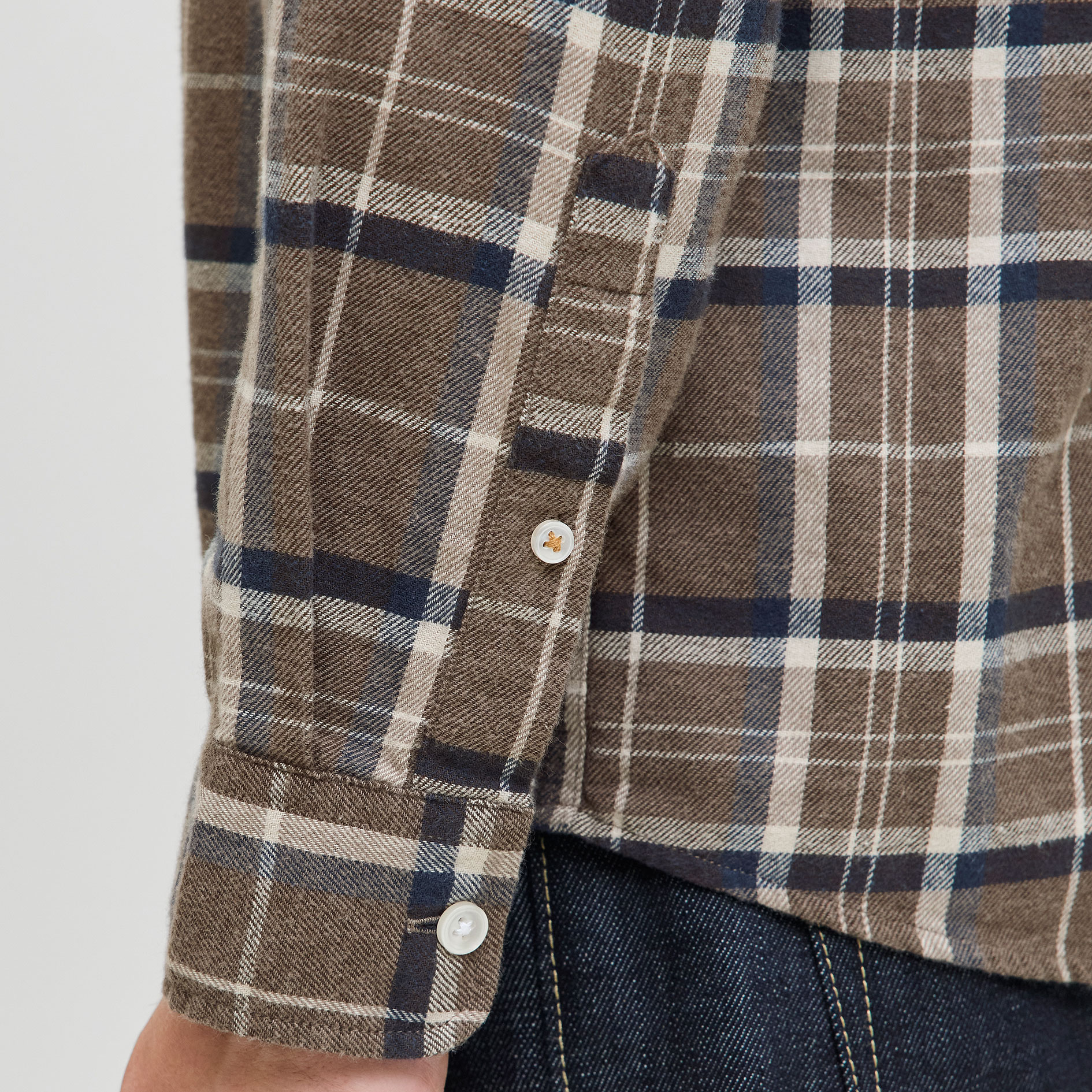 Jack & Jones JJECLASSIC flannelskjorte, Otter, large image number 5