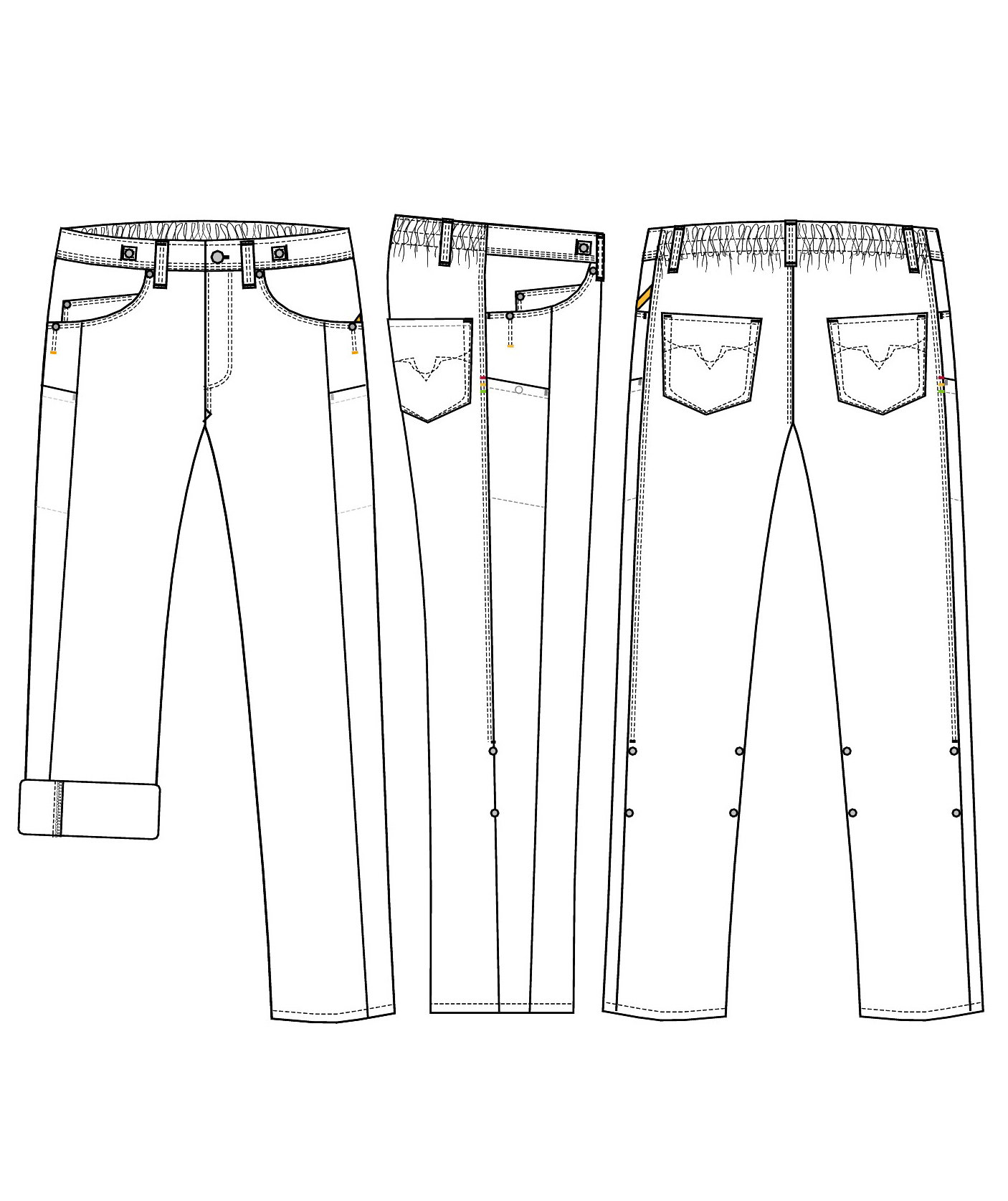 Kentaur  bukser med ekstra l&aelig;ngde, M&oslash;rk Denimbl&aring;, large image number 2