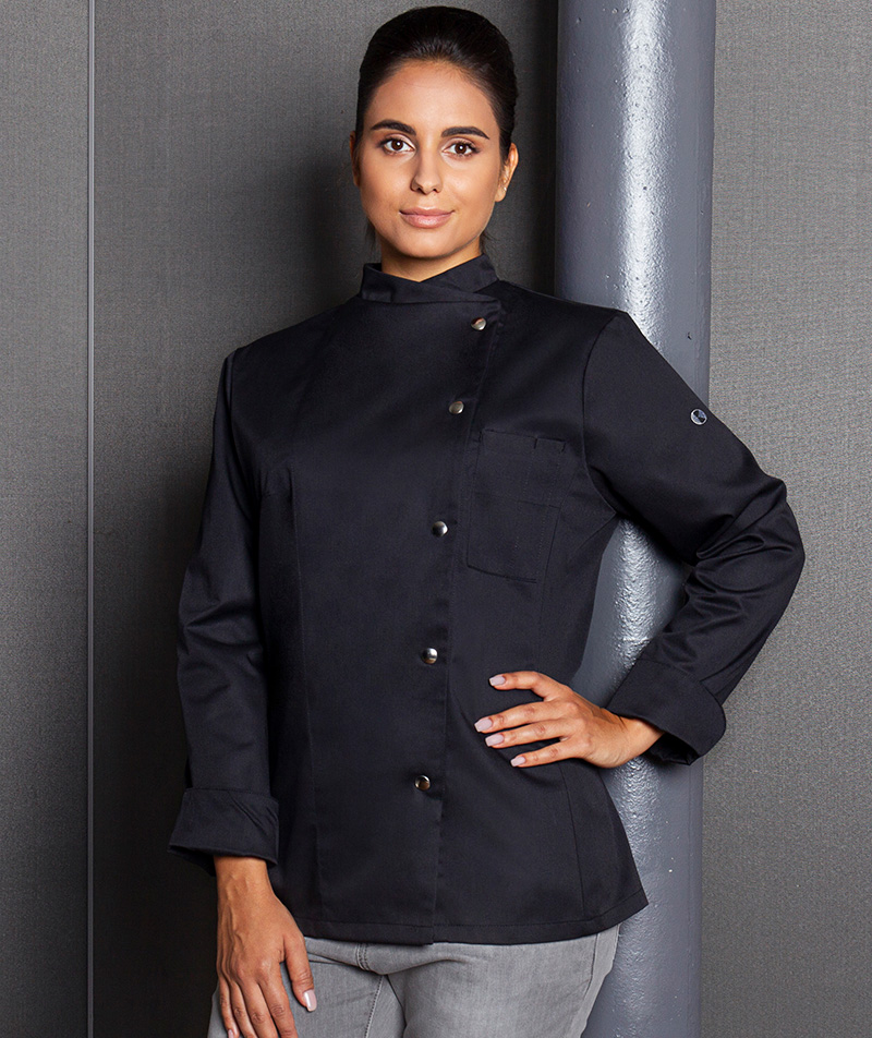 Karlowsky Larissa women's chef's jacket, Black, large image number 1