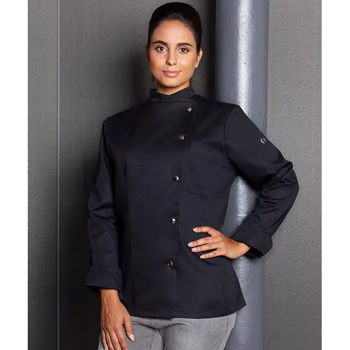 Karlowsky Larissa women's chef's jacket, Black, large image number 1