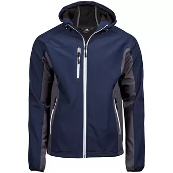 Tee Jays Performance softshell jacket with hood, Navy/Dark grey