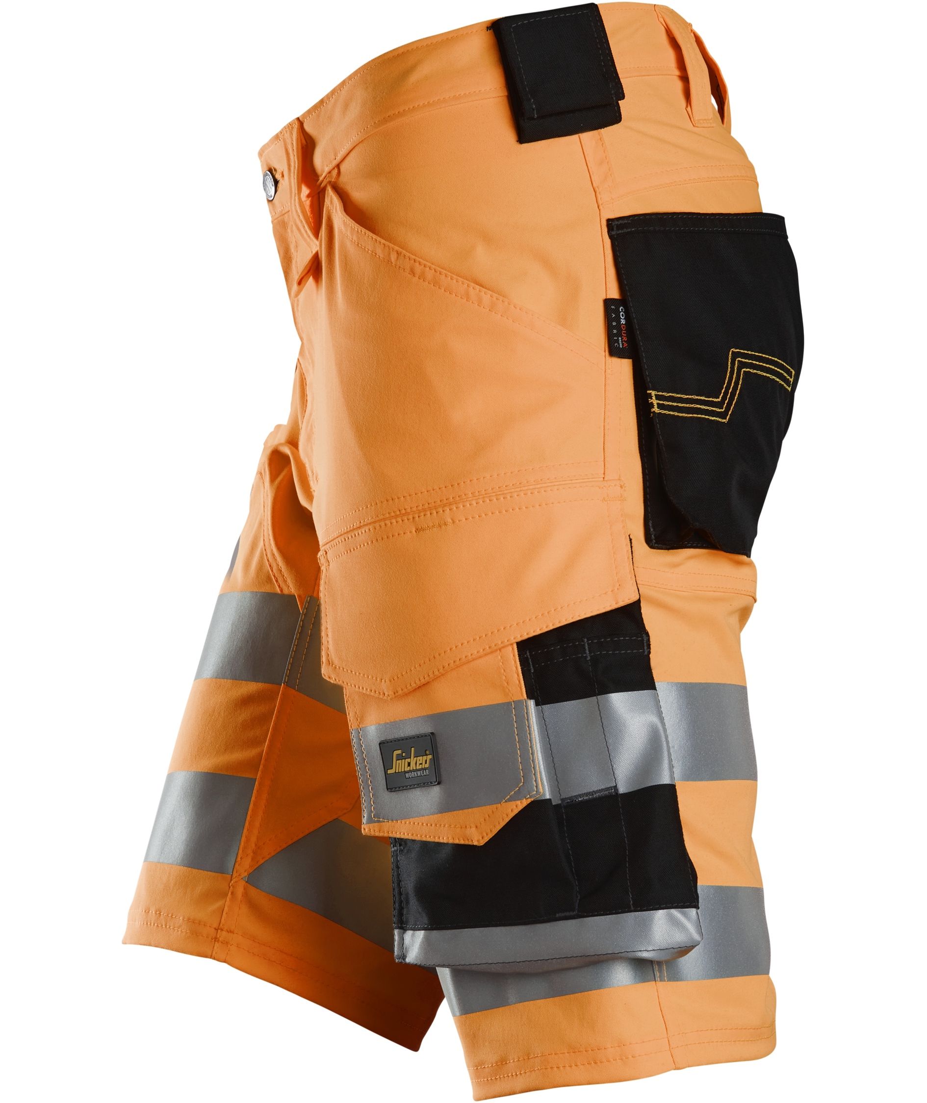 Snickers arbejdsshorts 6136, Hi-Vis Orange/Sort, large image number 3