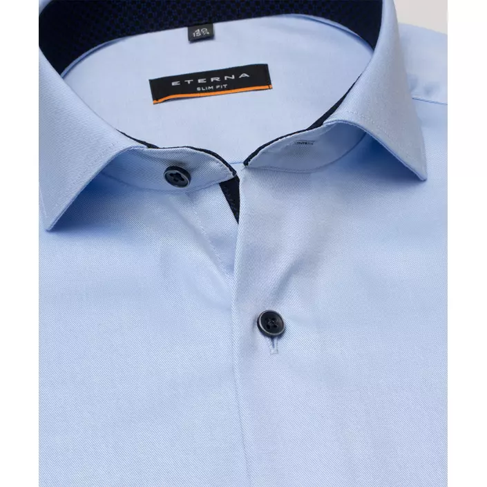 Eterna Cover Slim fit skjorta med kontrast, Ljus Blå, large image number 3
