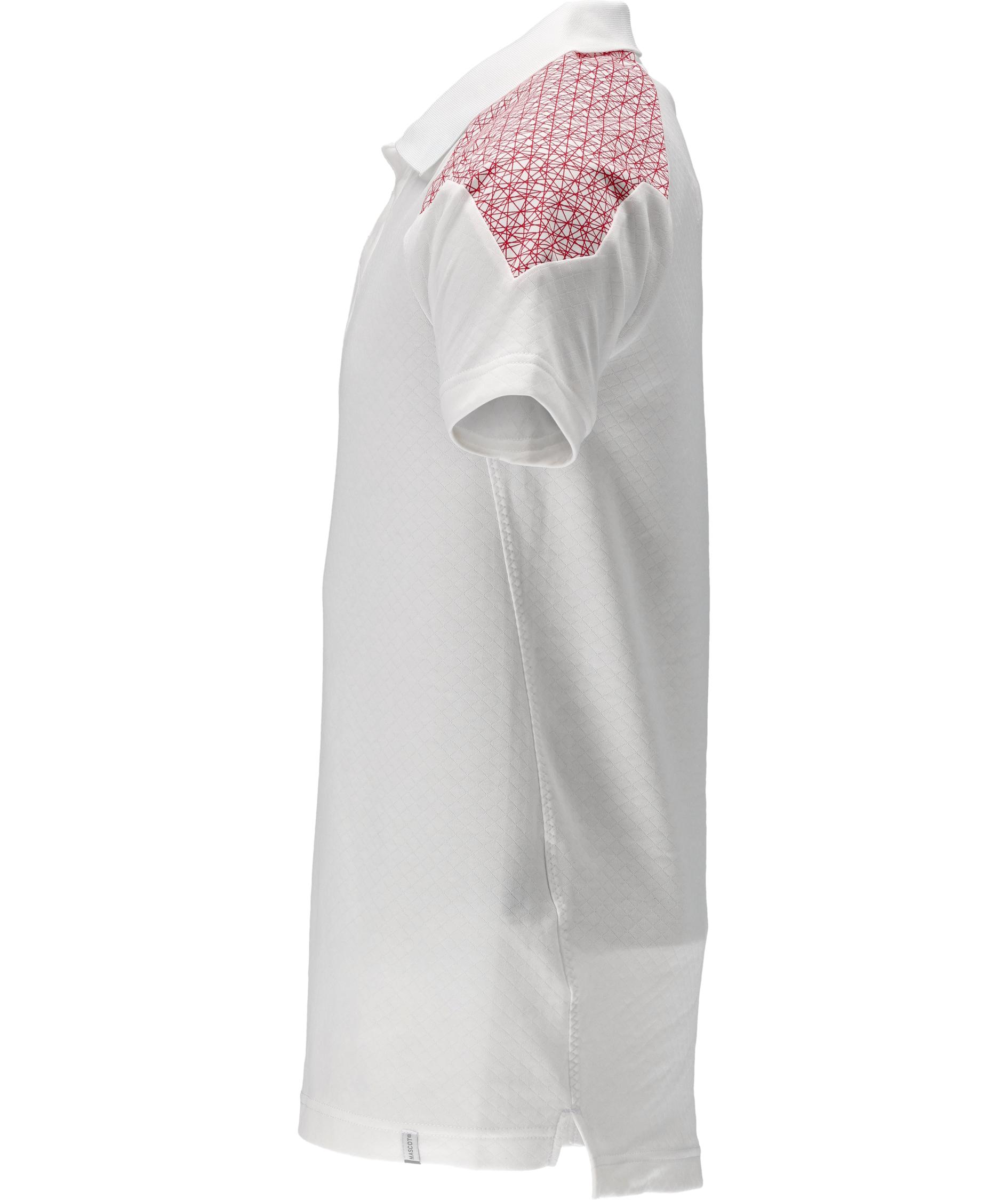 Mascot Food & Care Premium Performance HACCP-approved polo shirt, White/Signalred, large image number 2