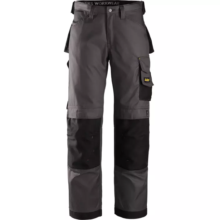 Snickers work trousers DuraTwill, Grey Melange/Black, large image number 0